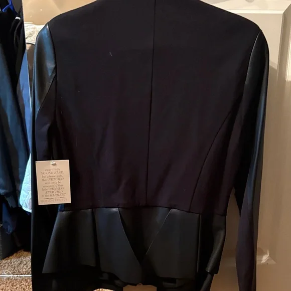 Boston Proper Black Lace-Up Leather Jacket - Picture 7 of 7